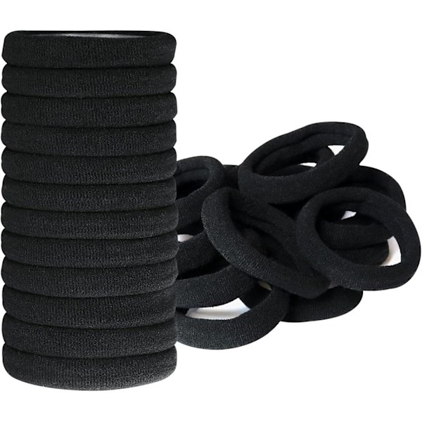 Elastiske Hårelastikker, 50 Styk Hårelastikker Hårelastikker Hestehaleholder Hårbånd (Sort)