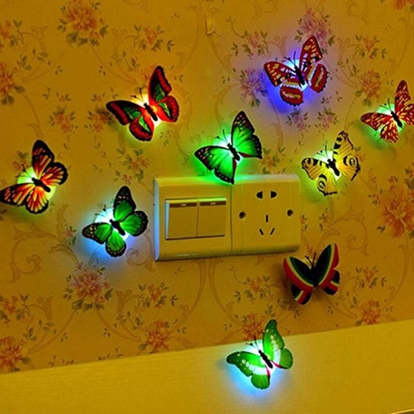Colorful Luminous Butterfly Pastel Night Light 6pcs