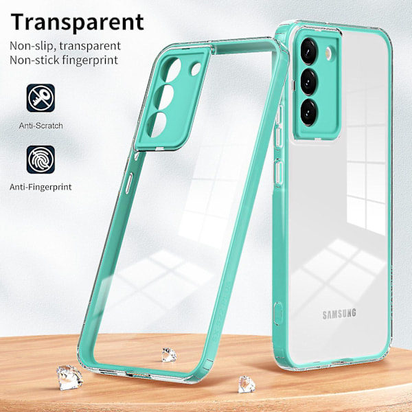 Samsung Galaxy S22+ 5G Kuori Läpinäkyvä TPU Iskunkestävä Puhelinkuori Naarmuuntumaton Kameran Linssisuojalla