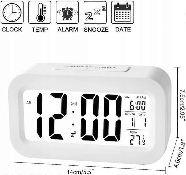 Digital Väckarklocka Elektronisk LED Termometer Klocka