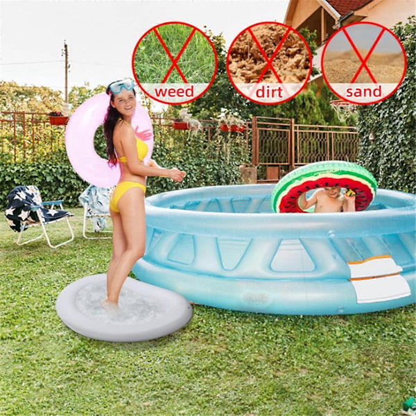 Oppustelig Fodbad til Pool, Fodbad til Poolstige, Rengøring af Fødder i Svømmebassinet, Over Gro