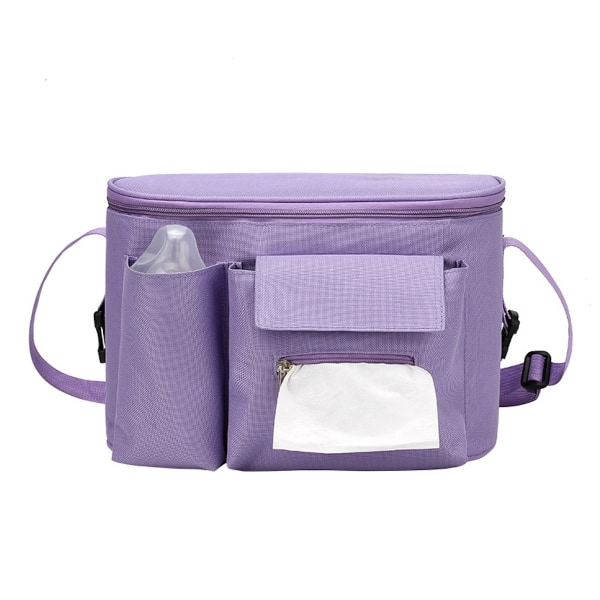 Barnvagnsväska Buggy Organizer Barnvagnsförvaringsväska for sittvagnar Purple