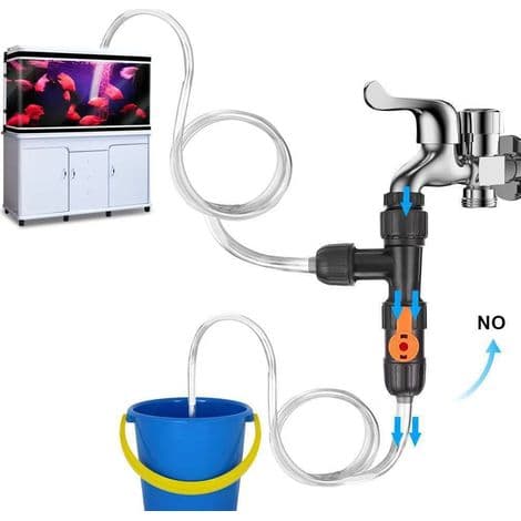 Ersättningskopplingar för akvariumkranar, vattenbyteskopplingar, pumpmunstycken och 60 cm adaptrar