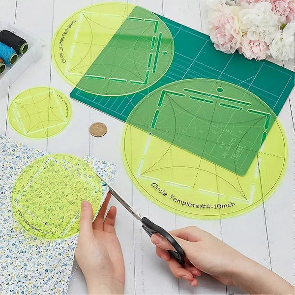 Missouri Star Circle Magics Stor Cirkelmall Plast Quiltschablon Linjal för Sömnad Klippning