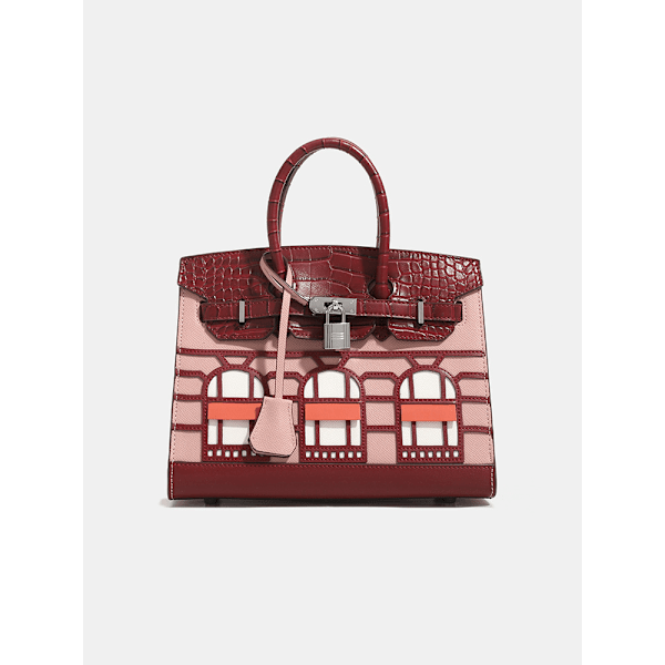 Klassisk rosa niche-hus platinataske skuldertaske crossbody stor kapacitet taske til kvinder