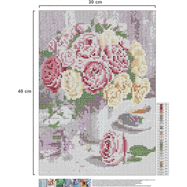 Mal efter nummer voksne*1 Farvelægning efter nummer voksne håndværk voksne 30*40CM Skab maleri med nummer til voksne Mal nummer Perfekt par