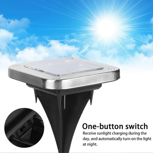 4 x 8 LED Solarlampor för Nedgrävning Utomhus, Trädgårdsbelysning