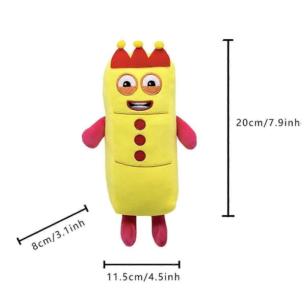 Numberblocks Plyschleksak Pedagogisk Mjuk Fylld Numberblocks Dockor Presenter 3