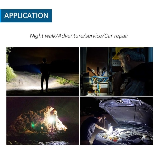 Superstærk lommelygte Vandafvisende XM-L T6 LED 3500LM