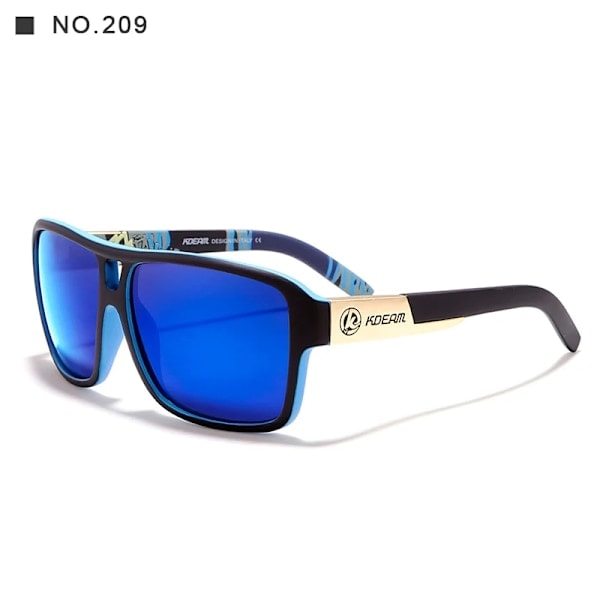 2024 Mode KDEAM Märkesdesign UV400 Sport Polariserade Fyrkantiga Solglasögon Unisex Belagda Glasögon Gafas de sol för Sport