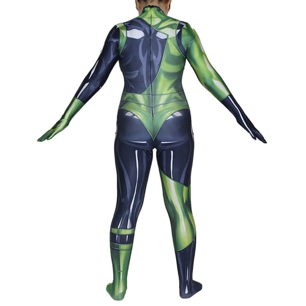 Kvinnor Cosplay Kostym Superskurk Halloween BodySuit Jumpsuit 2XL