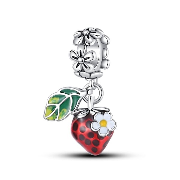 Sølvbelagt sjarm for Pandora armbånd, passer armbånd og halskjeder, kompatibel med europeiske armbånd for jenter