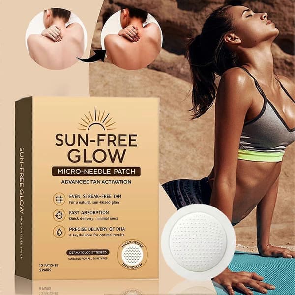 Solfritt Glow Mikronålsbrunplåster - 10 st/förpackning