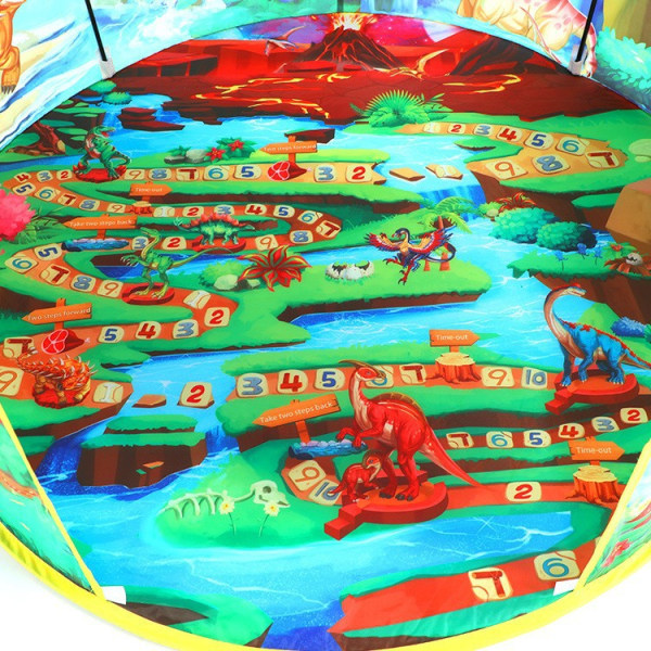 Dinosaur Quest legetelt med brølknap, indendørs og udendørs legehus til børn 2pcs