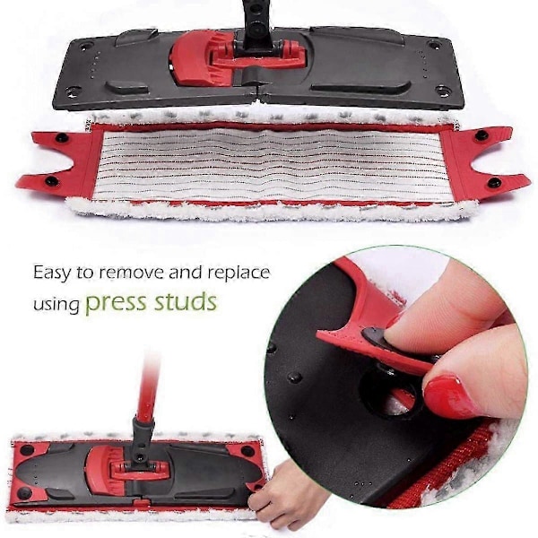 Vaskbare mikrofibermoppepuder, kompatible med Vileda UltraMax Spray Mop, dobbeltvirkende flipmoppepuder for effektiv vandabsorption og forskellige gulve