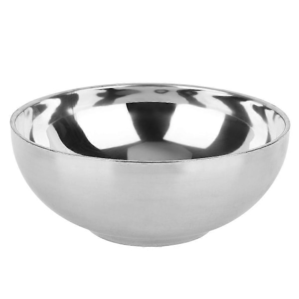 Rustfritt stål husholdnings dobbel lag nudler suppe bolle mat fruktbeholder (Middels)