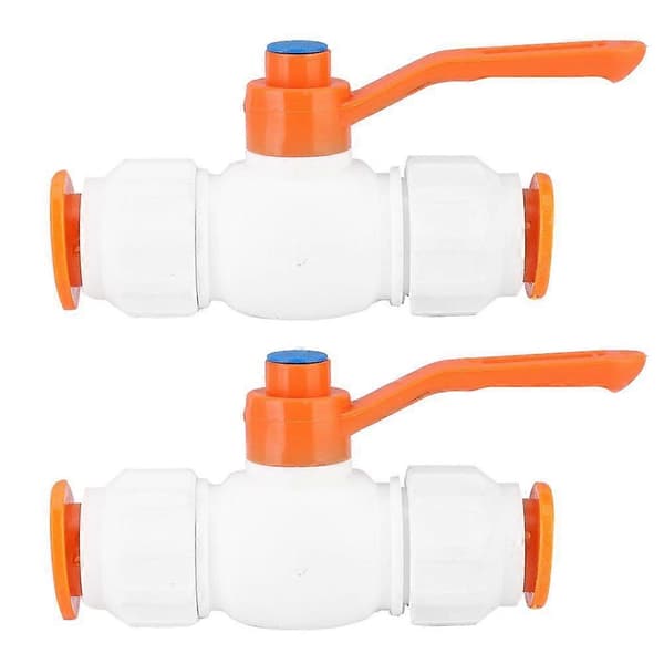 2 x 20mm Diameter PPR Plast Kuleventil Hurtigkobling Vannrørskobling