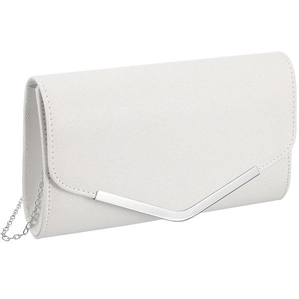 Hvid Aften Taske Håndtaske Bryllupsfest Messenger Taske Clutch Pung Enkel Kædetaske til Kvinder Damer