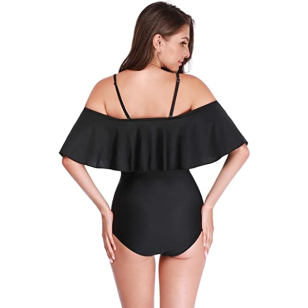 Badkläder för gravida sommar för kvinnor Bikini Tankini Beachwear Svart S Black S