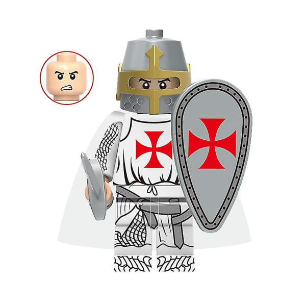 Middelalderlige figurer antikke romerske minifigurer ridder soldat actionfigurer korsfarer heste byggeklodser legetøj børnelegetøj gaver samlinger[...