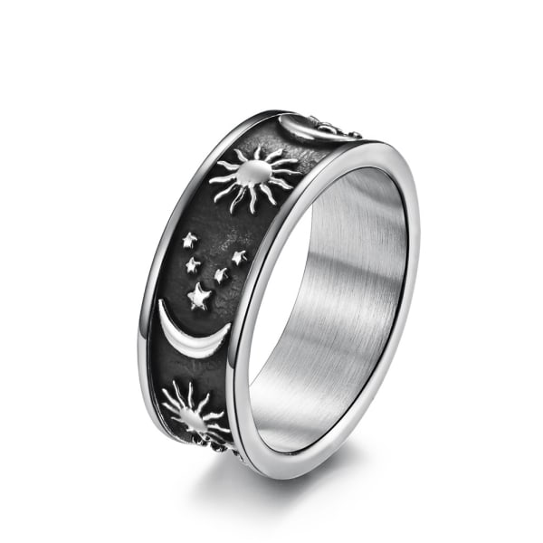 Moon Star Sun Spinner Fidget Ring størrelse 6-11 B 5