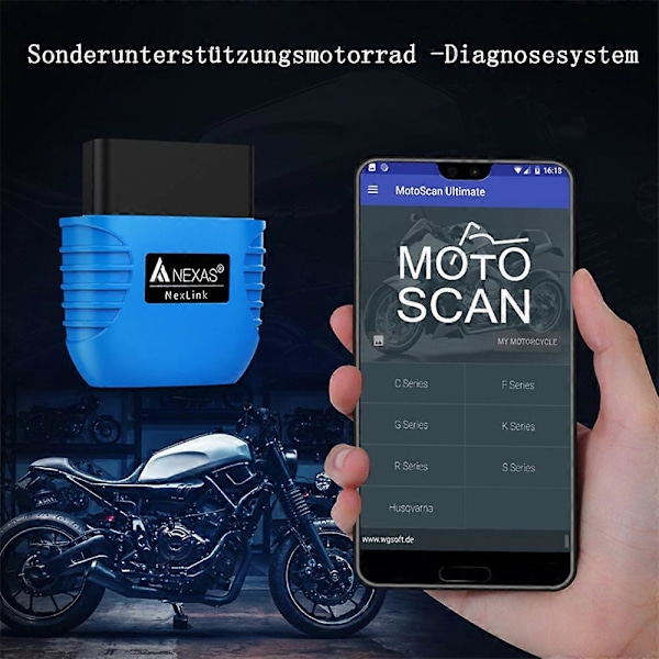 Nexlink OBD2 Bluetooth 5.0 til biler og motorcykler, OBD2 diagnostisk enhed Bluetooth, OBD2 Bluetooth adapter til iOS og Android