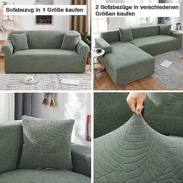 Slitstarkt sofföverdrag, Elegant dekor Universal sofföverdrag för 3-sits, 360 graders full täckning halkfritt, enkel installation och högt stretchtyg