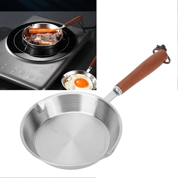12 cm Stegepande i rustfrit stål Non-stick Æggepande Stegepande til husholdningsrestaurant Induktionskomfur