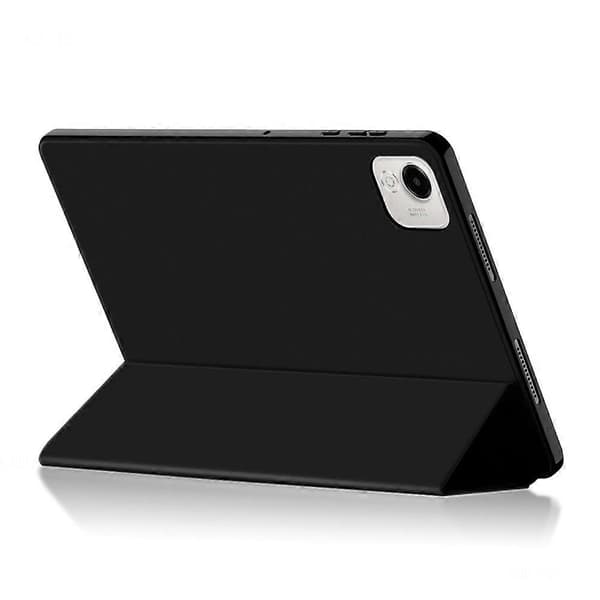 Fodral för Honor Pad X9 Pro PU Läder TPU Baksida Trefaldigt Ställ Tablet Skydd Svart