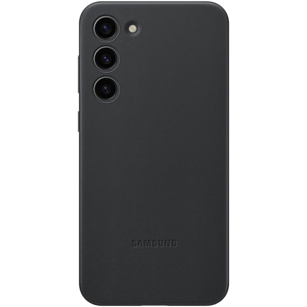 Galaxy S23+ Plus Nahkakotelo, Premium-suojakotelo etu- ja takasuojalla, pehmeä ote, US-versio, EF-VS916LBEGUS, Musta Musta
