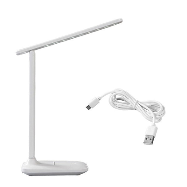 LED Skrivebordslampe med USB-lading, berøringsbryter for studier og hjemmebruk