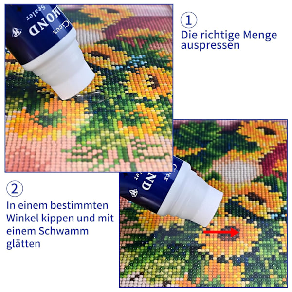 Diamantmaleri-forsegler, 240 ml diamantkunst-forsegler, diamantmaleri-tilbehør, diamantkunstlim for fiksering og permanent diamantglans