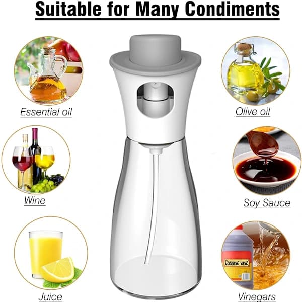 Hushållsglas Oljesprayflaska — Vit — 150ml
