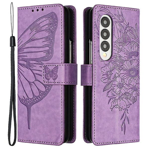 YB Imprinting Series-4 Lommebokdeksel med magnetisk lukking for Samsung Galaxy Z Fold4 5G
