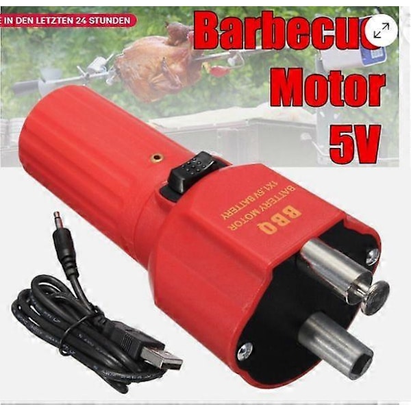 Grillmotor med USB for Mangal / Sjasjlik Spydvender, Spydfeste, Dreiespyd