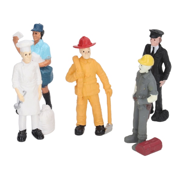 7 Stk Mennesker Figurer Solid Miljøvenlig PVC Arbejde Mennesker Model Lyse Farver Karakter Model Legetøj