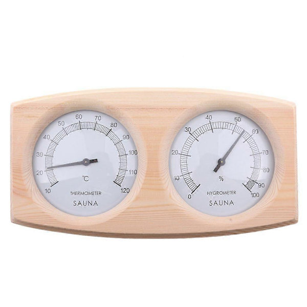 Sauna termometer 2 i 1 træ termo hygrometer damp sauna tilbehør