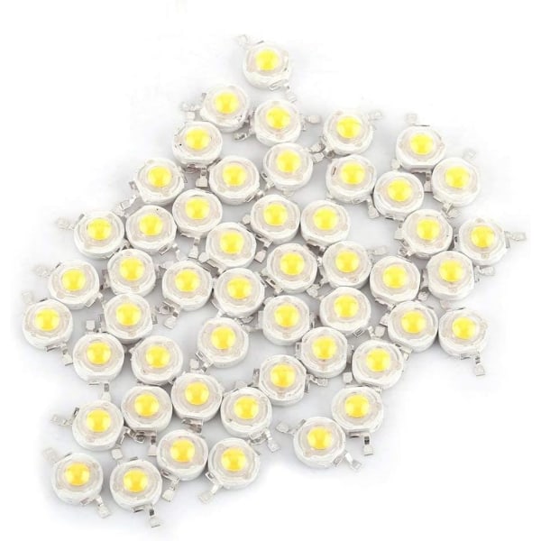 100 st High Power Led Bead Chip, 1W Super Bright Intensity SMD Light Emitter Components Diod Bulb Lamp Beads Chip