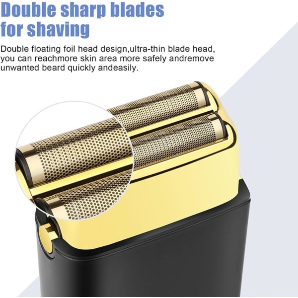 Electric Shavers for Men, Reciprocating Dual Foil Shaver, Rechargeable Cordless Beard Trimmer, Barber Razor
