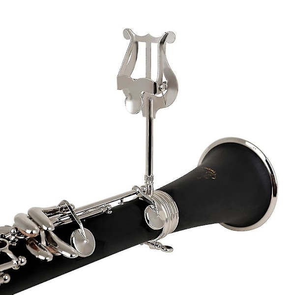 Sølv Klarinet Nodeark Klips Klemmefæste Lyre Messing Musikinstrument Til Klarinet Tuba Pa
