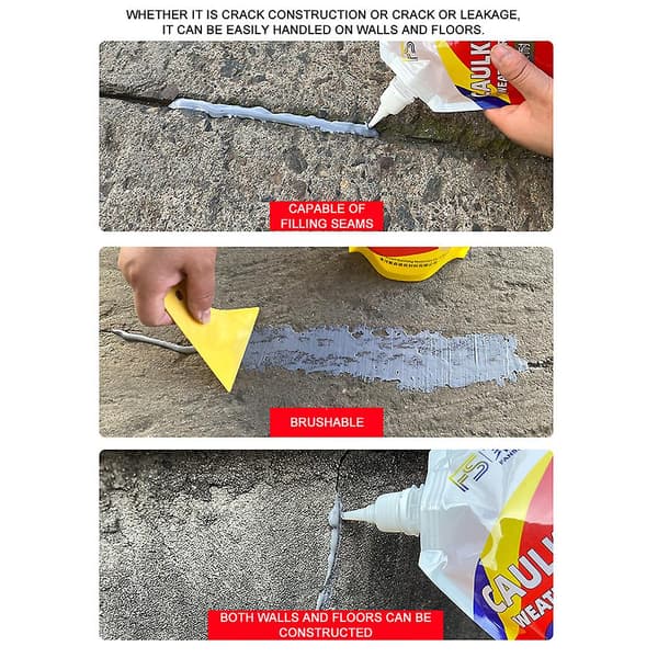 Spackel Cement Sprickor Fyllmedel Multifunktionell Konstruktionstätningsmedel för Trä Tegel 1 Bag