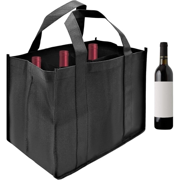 20x30x18cm Flaskbärväska 6 Fack För 6 1,5l Flaskor Rivtåligt Och Vattentätt Tyg Perfekt För Vatten Vin Öl