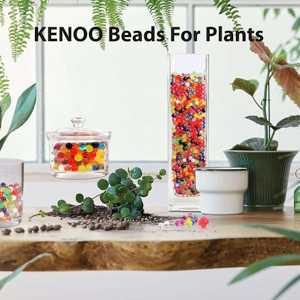 Vase Vannperler - Biologisk nedbrytbare og miljøvennlige vasefyll for hjemmedekorasjon, planter, håndverk og stresslindring (ca. 500 stk)