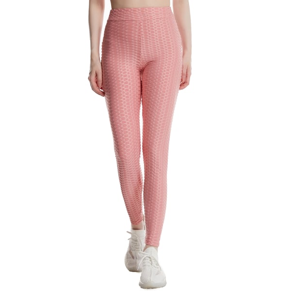 Kvinnliga afslappet superstretch smala träningsbyxor yogabyxor Pink 2XL