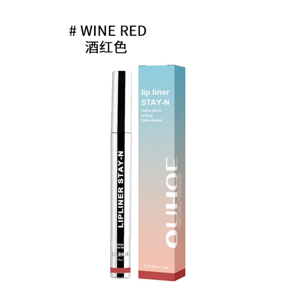 Lip Liner Peel Off Leppetatovering Leppefarge Langvarig Holdbar Makeup Nærende