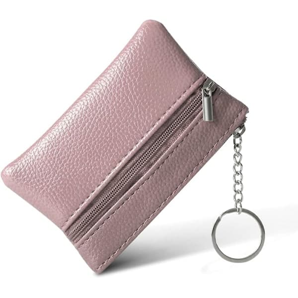 Plånbok dam läder plånbok liten och kort format plånbok Rosa