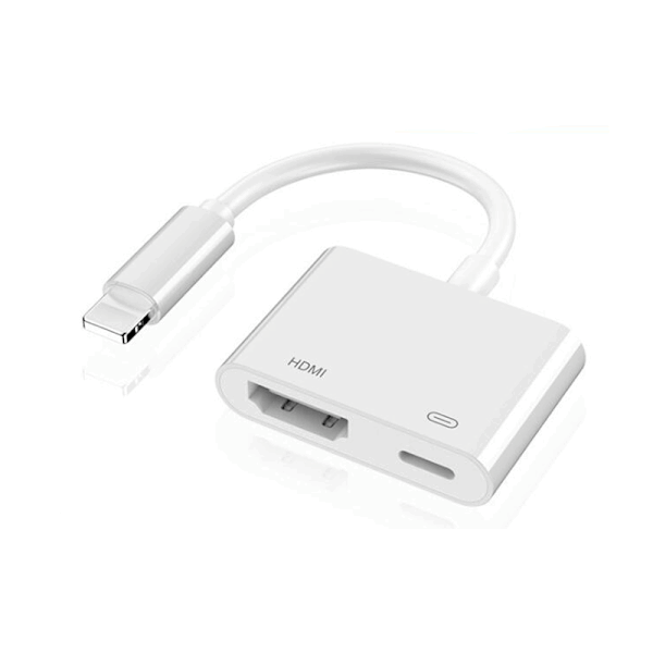 HDMI-adapter, HDMI-adapter för iPhone 1080p Lightning Digital AV-adapter, HDMI-synkroniseringsskärm HDMI-kontakt för iPhone & iPad