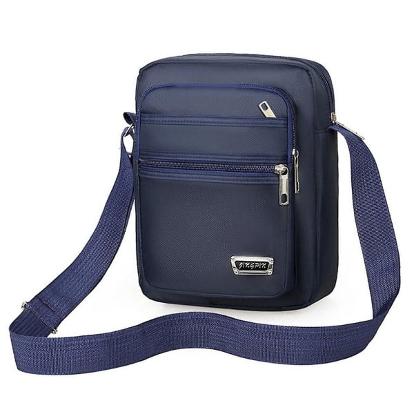 Messenger-väska med stor kapacitet för män Crossbody-axelväskor Handväska Sling Pack Resväska för arbete Företagskontor Skolpresenter Blå