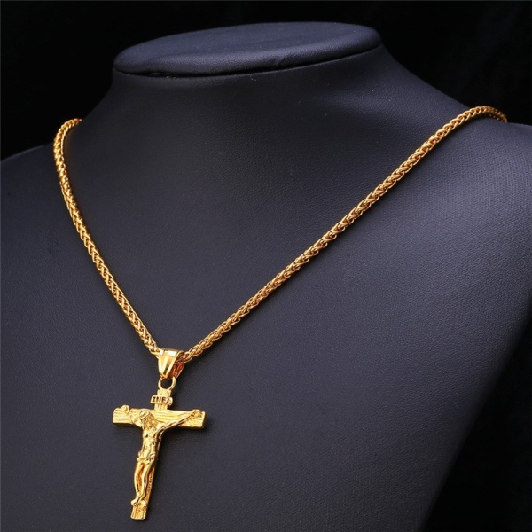 18 k gul guld påske halskæde Cross halskæde sæt Gold 1pcs