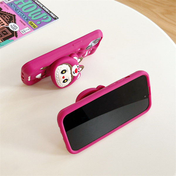 Tegneserie Jordbær Bjørn Labub iPhone15 Gælder for Apple 16/15PROMAX Mobiltelefon Cover iPhone16
